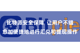 比特派安全保障  让用户不错愈加便捷地进行汇兑和提现操作
